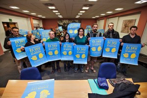 Els ponents a la sala de plens de Tàrrega. Xavier Santesmasses